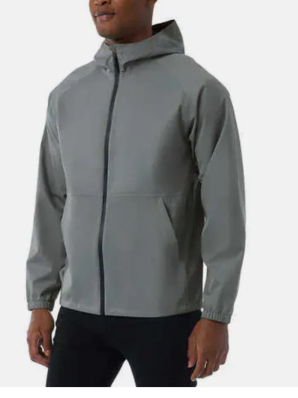 32 Degrees Cool Unisex UPF 50+ Waterproof Rain Jacket, Gray Men's XL/Women's XXL